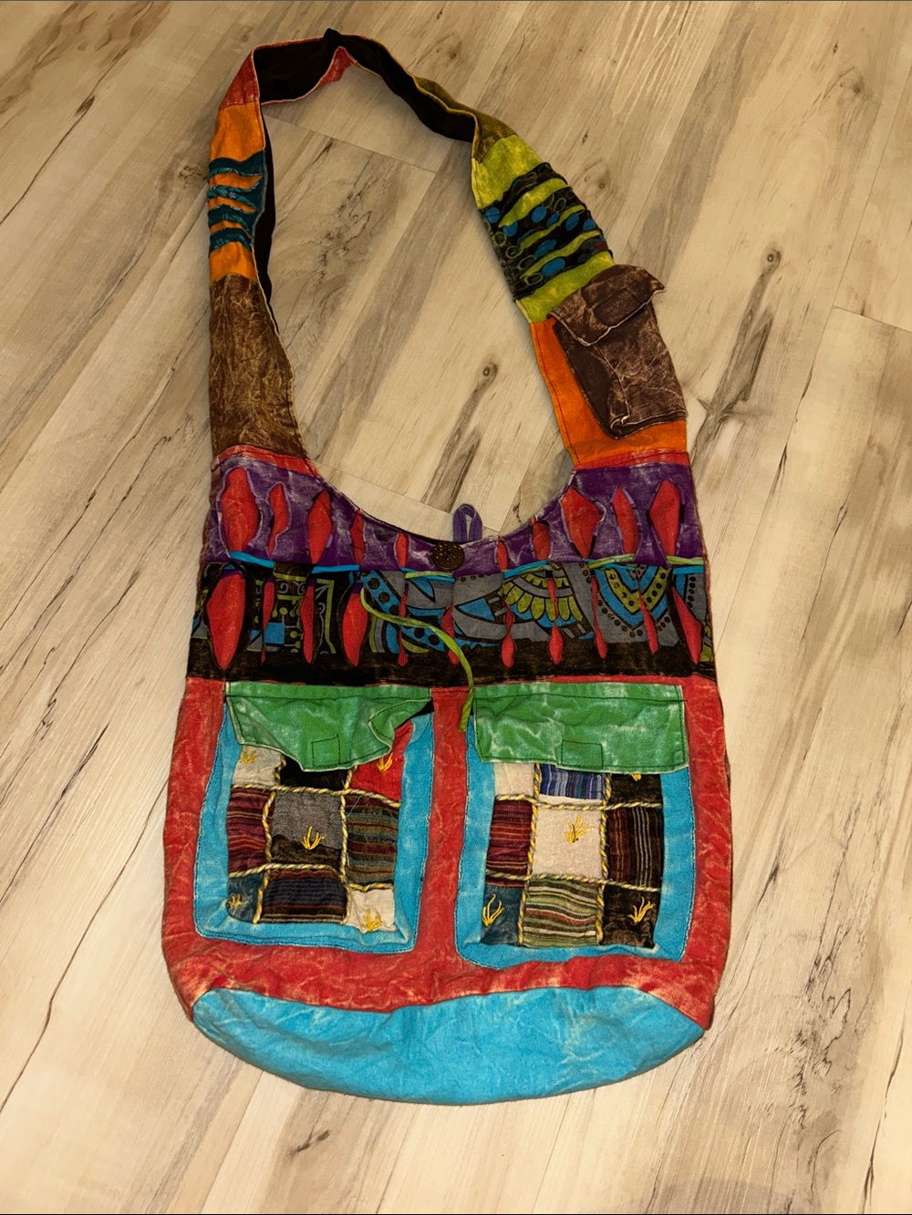 Bohemian Patchwork Multicolor Crossbody Bag boho bag